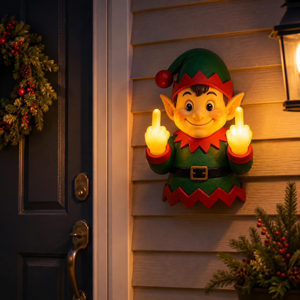 MerryMenace™ Naughty Elf Lamp